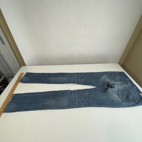 AG Adriano Goldschmied Premiere Skinny Straight Jeans Blue Sz 25 Low Rise Medium - Picture 3 of 12